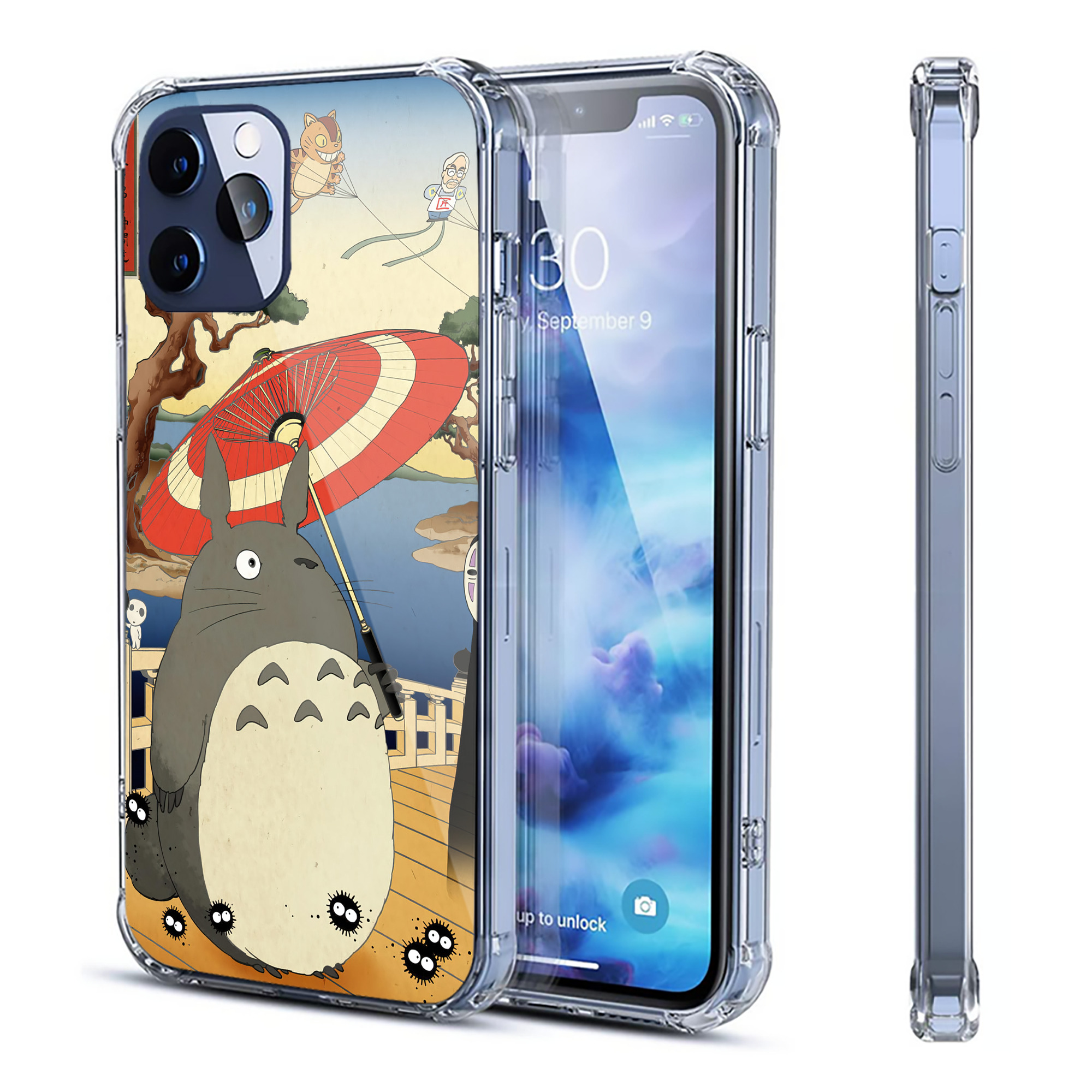 （画像用） となりのトトロ 草壁メイ 草壁サツキ My Neighbor Totoro Satsuki Kusakabe Mei Kusakabe 【iPhone 12シリーズ対応】透明スマホケース（クリアソフトケース）